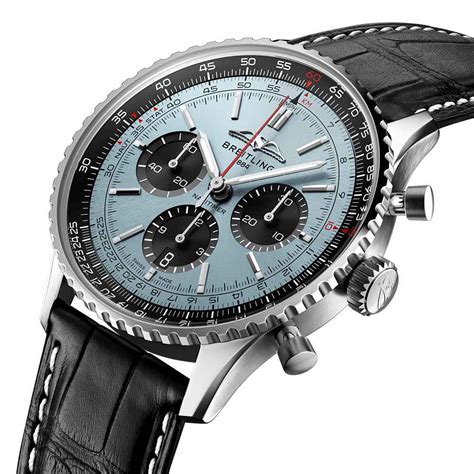 breitling watches with silver face|breitling navitimer blue dial.